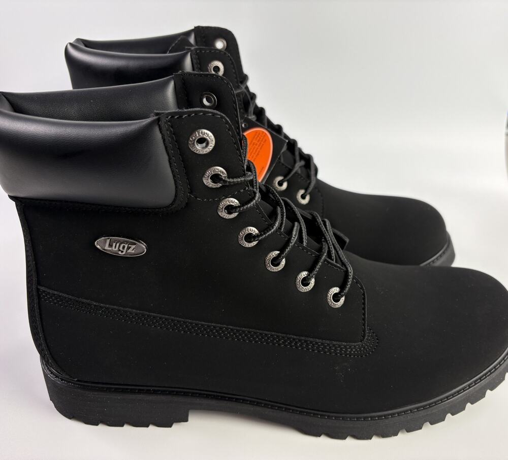 Lugz Convoy WR Men's Water Resistant Work Boots Black Size 13 D NEW
